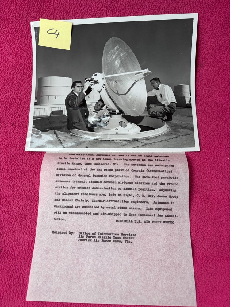 NASA vintage PHOTO spacecraft GALAXY planet SPACE travel PARABOLIC AZUSA ANTENNA