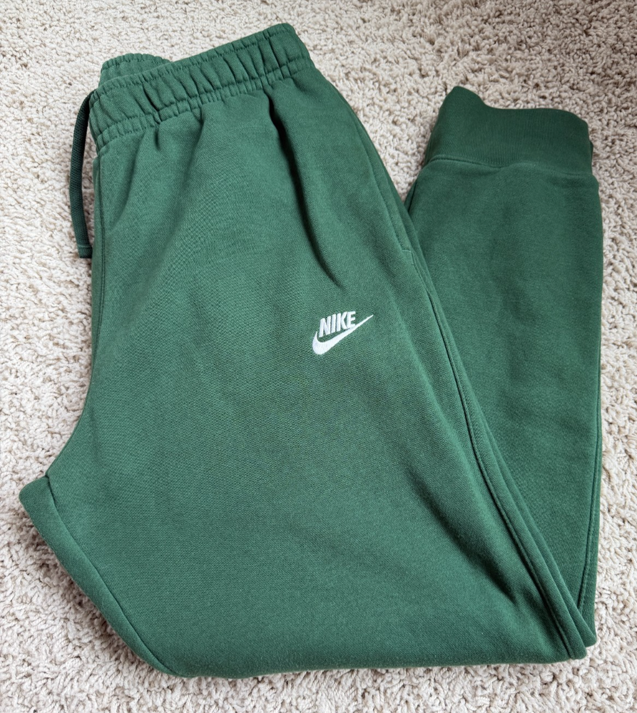 Nike Standard Fit Taper Leg Sweatpants Mens Size Medium Green Joggers, #305