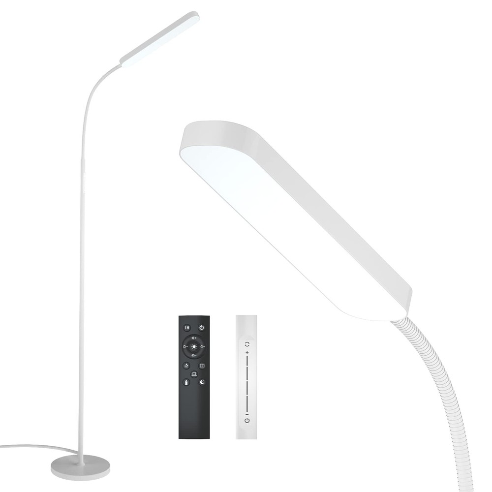 15W Bright LED Floor Lamp with Stepless Dimmable 3000K-6000K Warm to Cool Light  