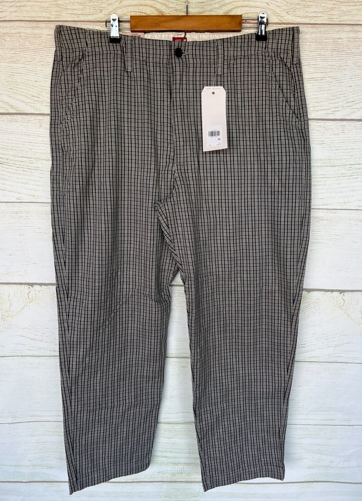 Levis Chino Pants Mens XL Checkered XX Chino EZ WARM Elastic Waist Pants New