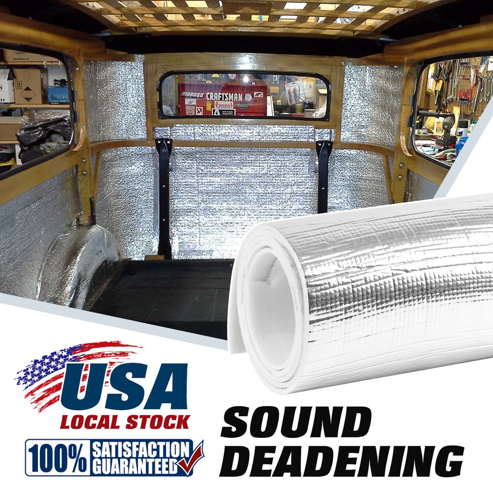 22sqft 3mm Car Insulation Sound Deadening Heat Shield Thermal Noise Proof Mat US