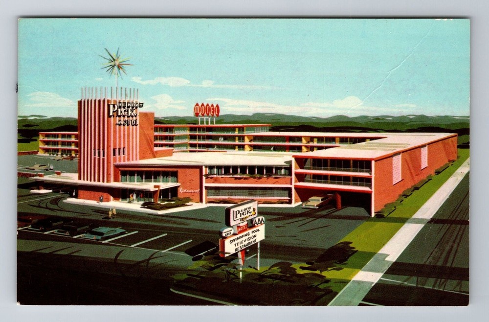 Louisville KY-Kentucky, Albert Pick Motel, Advertising Souvenir Vintage Postcard