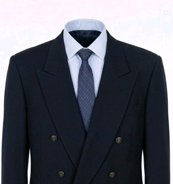 Pierre Cardin Blazer Mens 46 Navy Blue Gold Buttons Double Breasted Sport Coat
