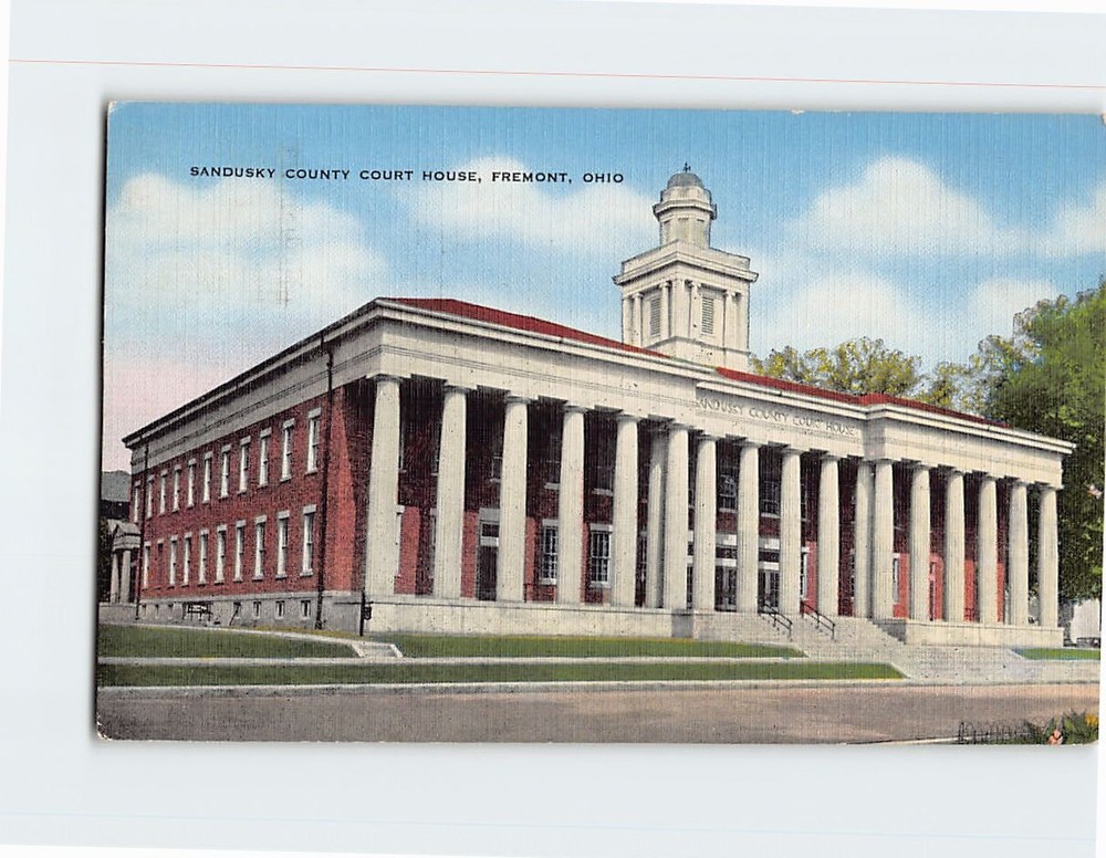 Postcard Sandusky County Court House Fremont Ohio