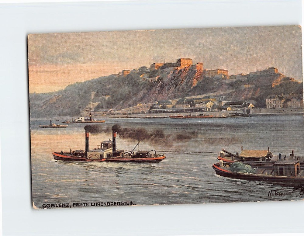 Postcard Ehrenbreitstein Fortress Koblenz Germany