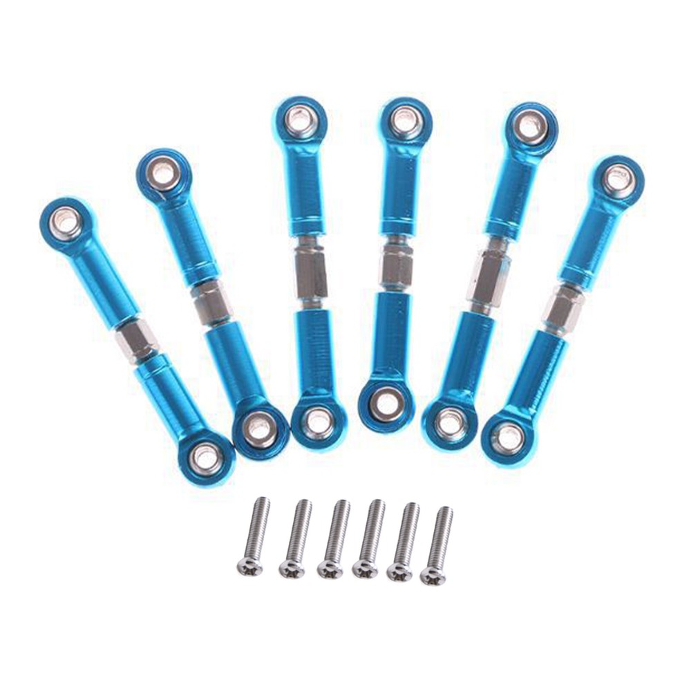 6-Pack Front & Rear Aluminum Linkages for WLtoys A959 A979 K929 1/18 RC