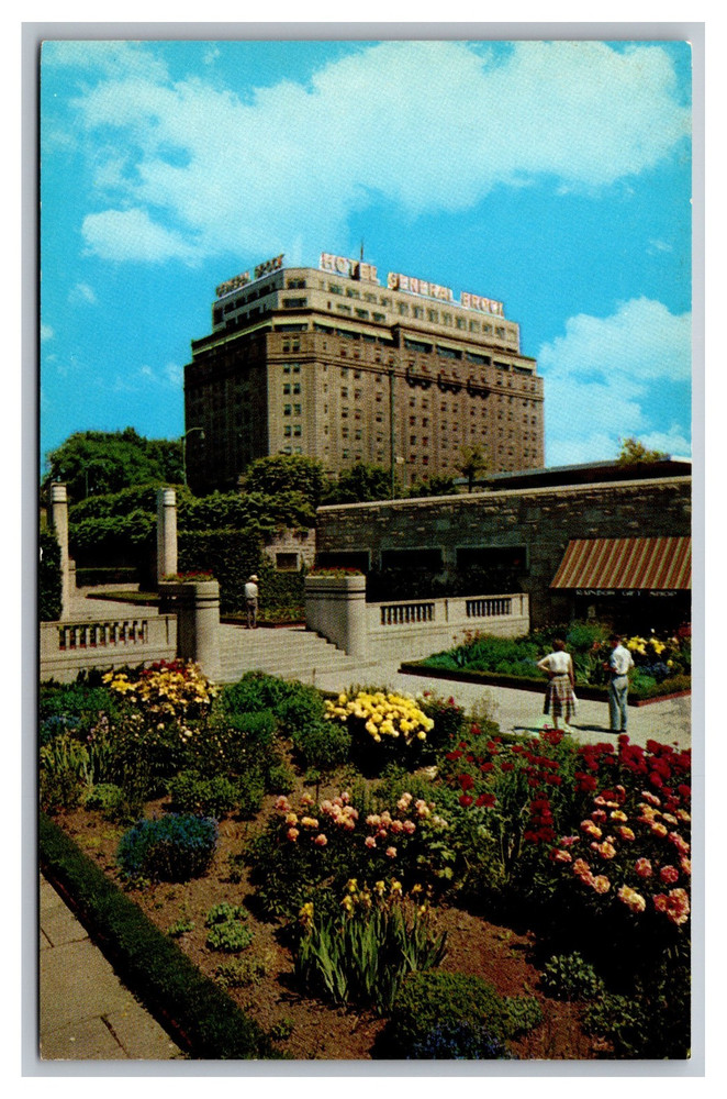 Niagara Falls Ontario Canada Hotel Sheraton Brock Oakes Gardens Chrome Postcard