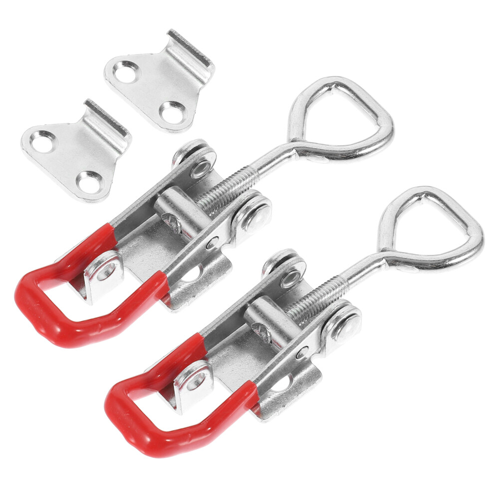 2 Pcs Toggle Clamp Push Pull Adjustable Toggle￼ Lock Heavy Duty Flush
