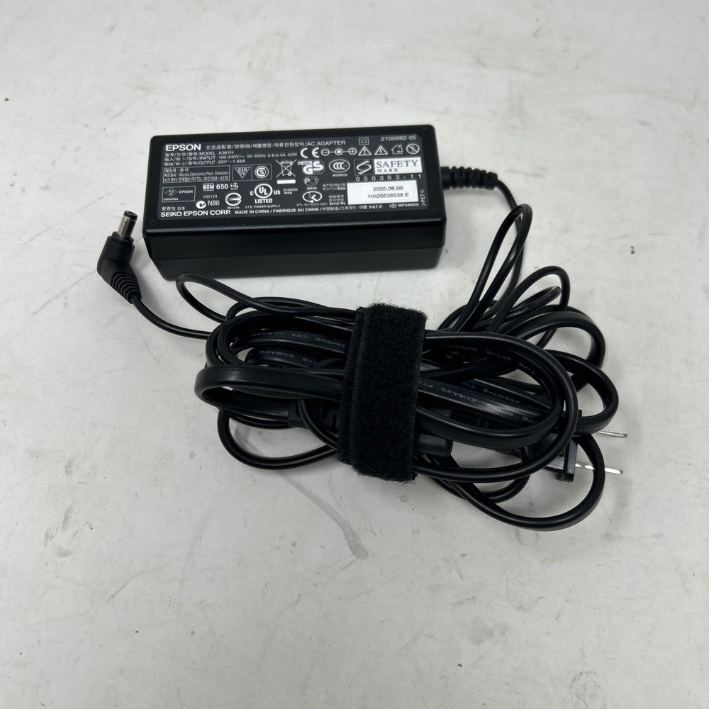 Epson A361H PictureMate Compact Photo Printer 20V Cord Power Supply AC Adapter