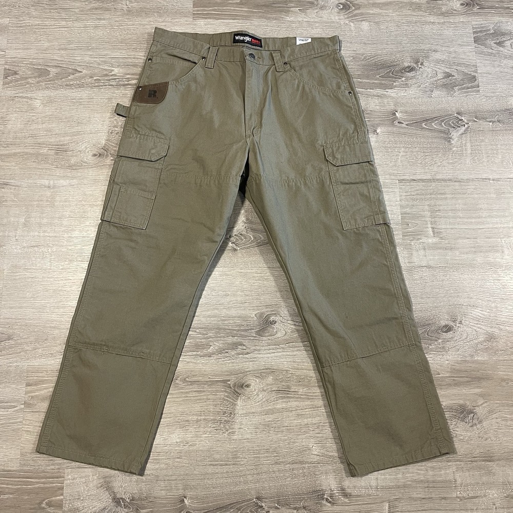 Wrangler Riggs Workwear Ranger Cargo Pants 38x30  Baggy Double Knee Ripstop