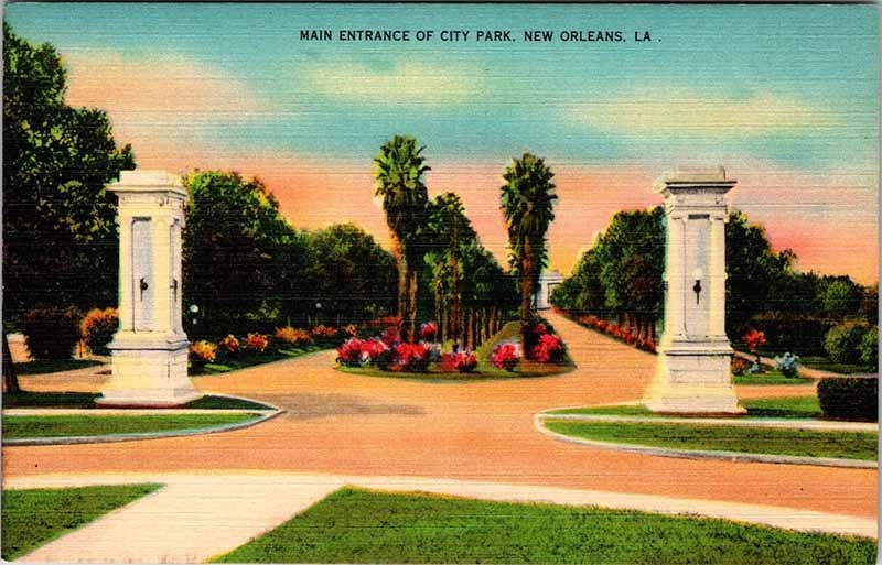 Postcard ROAD SCENE New Orleans Louisiana LA m/09 AO6681