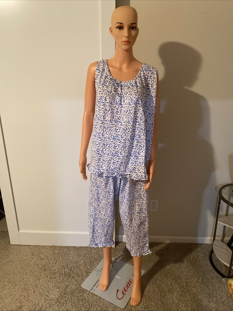 Cozee Corner 2-Piece 100% Cotton Pajama/pj  Set for Women Size 2x