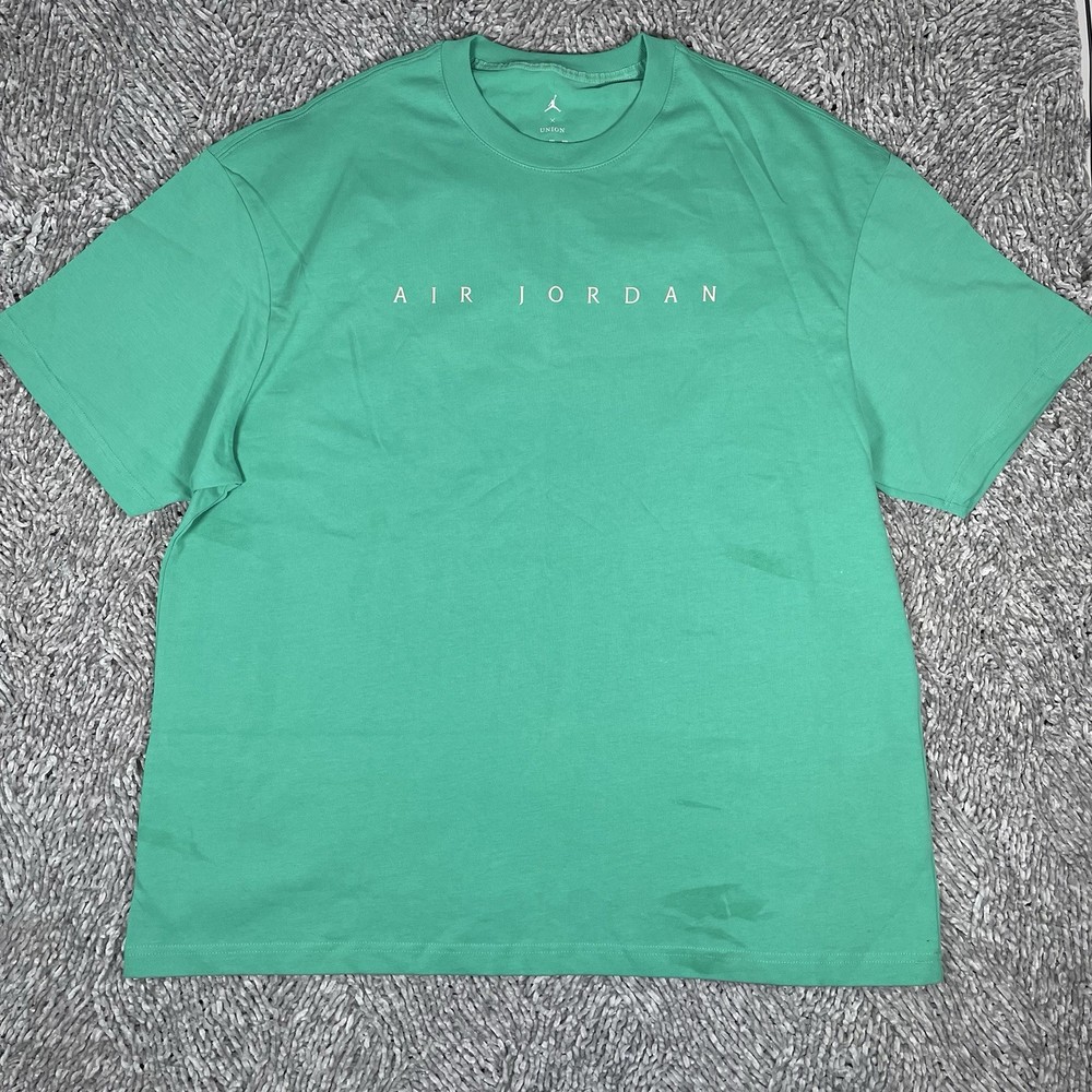 Jordan x Union T-Shirt Men's XXL Turquoise Blue Short Sleeve Activewear Jumpman