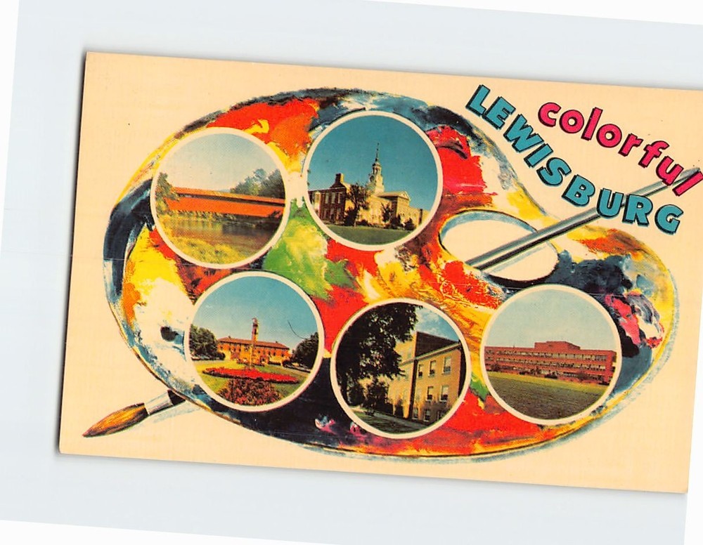 Postcard Famous Places and Landmarks in Lewisburg Pennsylvania USA