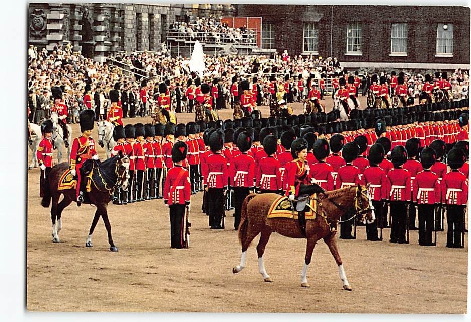 Postcard HM Queen Elizabeth II at the Trooping the Colour Ceremony England