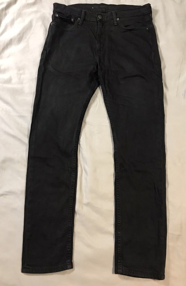 Levis Strauss Jeans Mens 33x30 Black Original Riveted Straight Leg