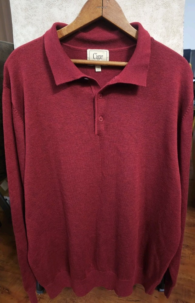 Cigar Couture Sweater Pullover Mens Sz 2XL Heavyweight Striped (B6)