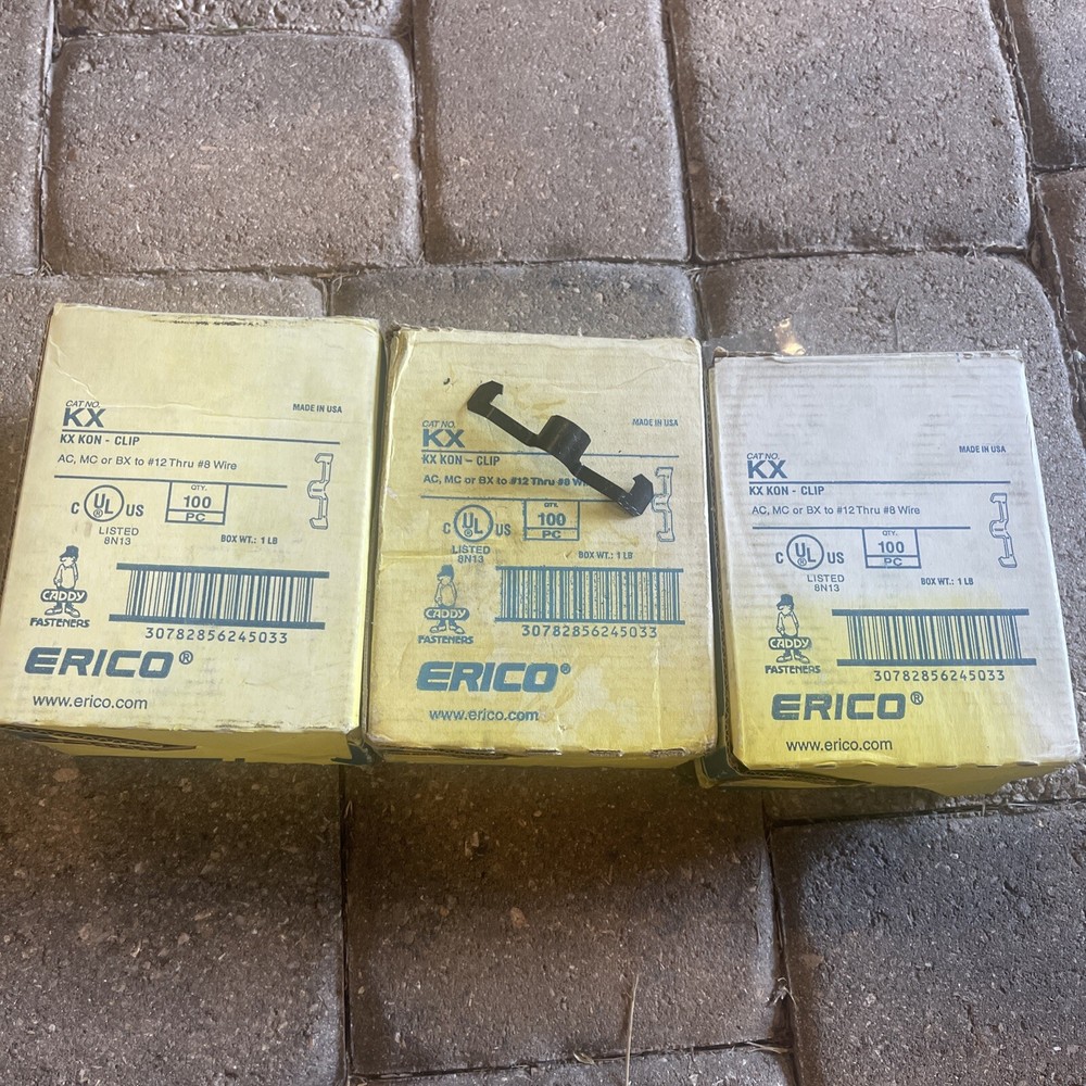 280 Ct Erick Caddy. KX KON AC MC or BX #12-#8 Wire Conduit Clip Open Box-image