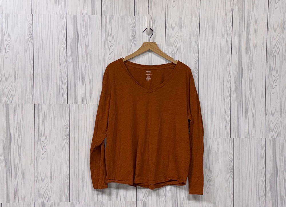 Sonoma t shirt womens size XXL long sleeve v neck everyday tee pullover cotton