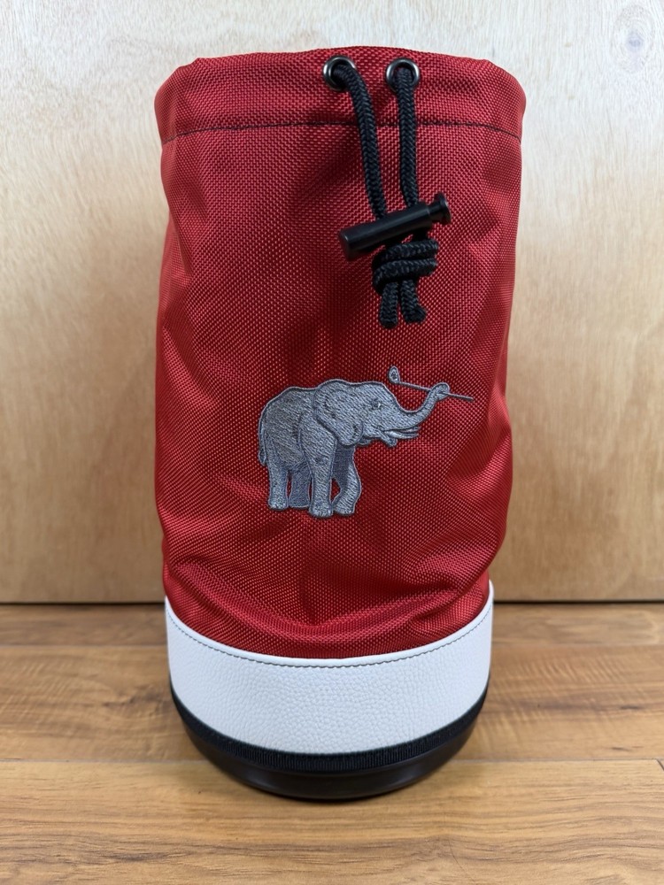 Jones Ranger Golf Ball Shag Bag & Beer Cooler Practice Red Union League Elephant