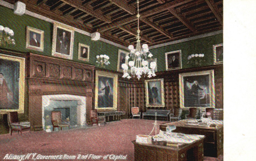 Postcard NY Albany Governors Room 2nd Floor State Capitol Vintage PC f5621