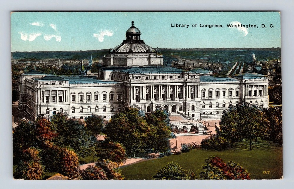 Washington DC-Library Of Congress Vintage Postcard