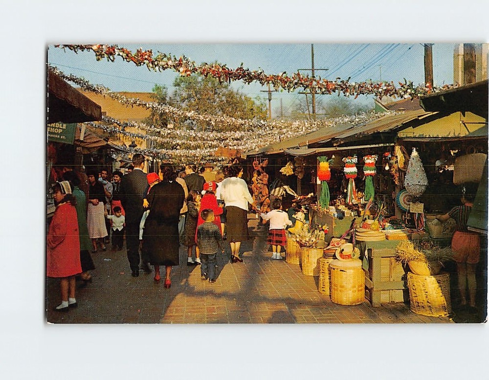 Postcard Olvera Street Los Angeles California USA