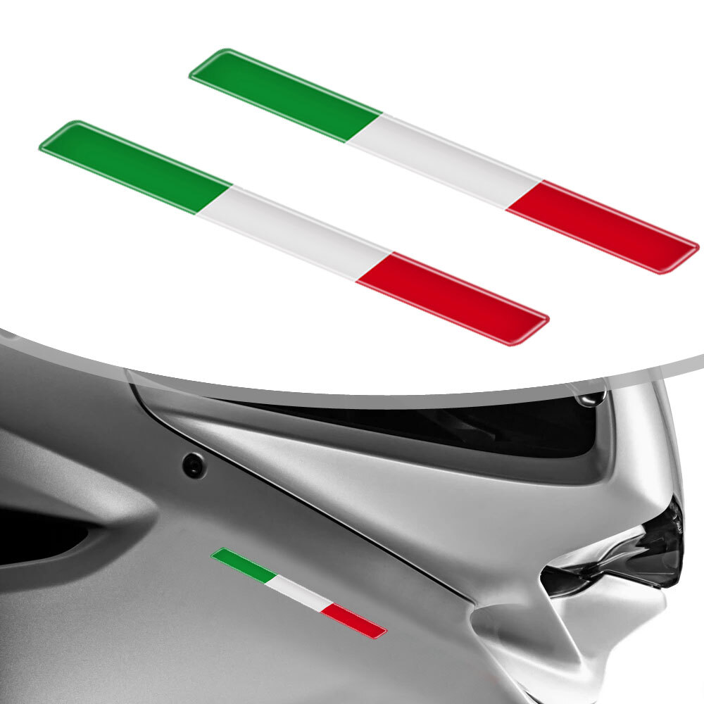 2x Italy Italian Flag Logo Sticker Car Styling Emblem Metal Badge Decor Sticker