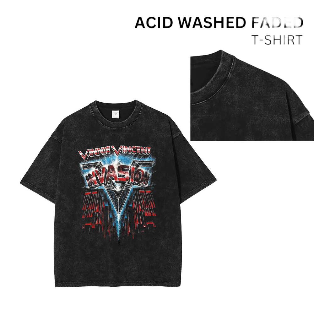 [ACID WASHED FADED] 90s Vintage Feel - Rock Band T-Shirt Unisex New 101395