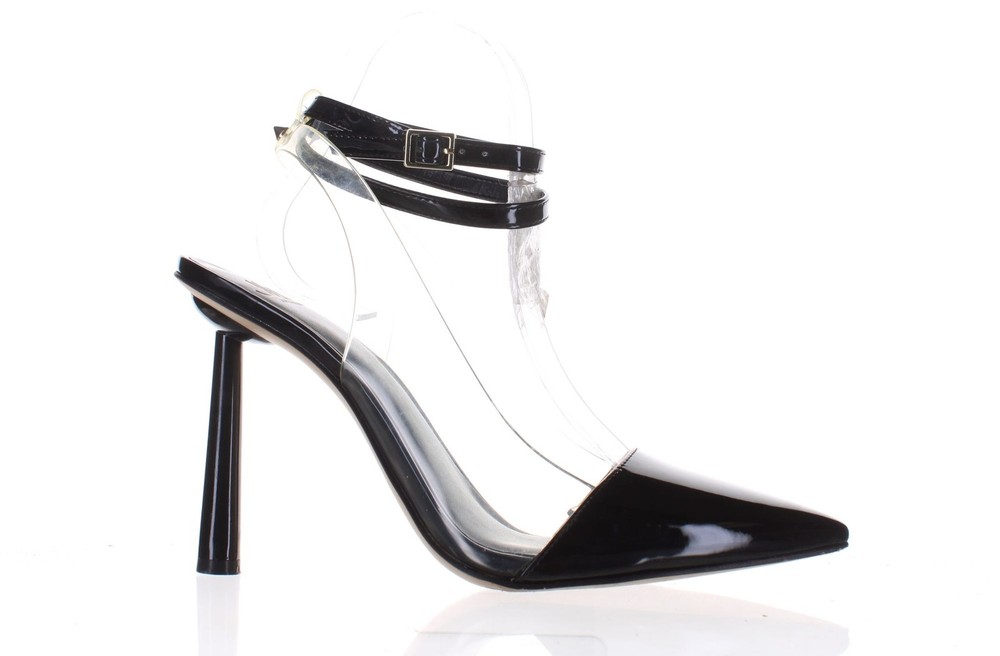JLO Jennifer Lopez Womens Calea Clear Ankle Strap Heels Size 9 7824693