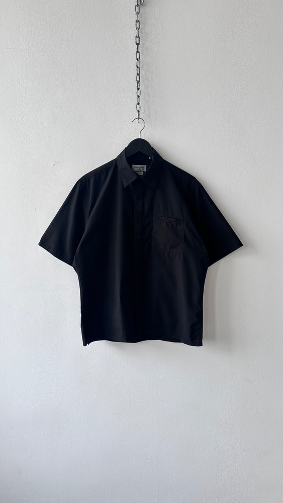 Vintage YSL Yves Saint Laurent pour Homme Short Sleeve Shirt - Black, Size L