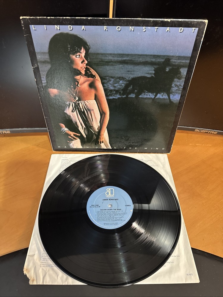 Linda Ronstadt Hasten Down The Wind Vinyl Record LP 1976 Asylum 7E-1072 B3 EX