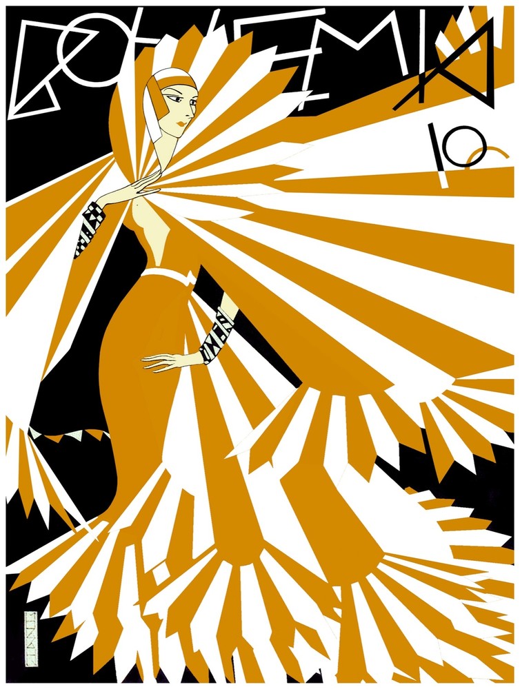 2791.Cuban  Deco Magazine Cover POSTER.Home Decoration art.Yellow Fashion Dress
