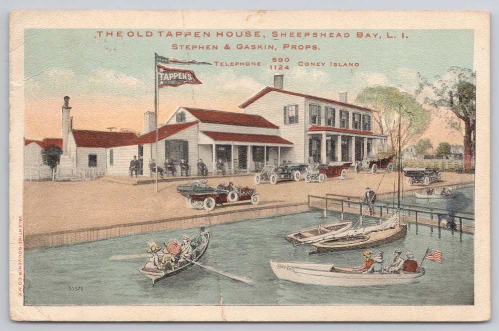 Old Tappen House Sheepshead Bay LI Brooklyn NY 1916 Postcard Coney Island