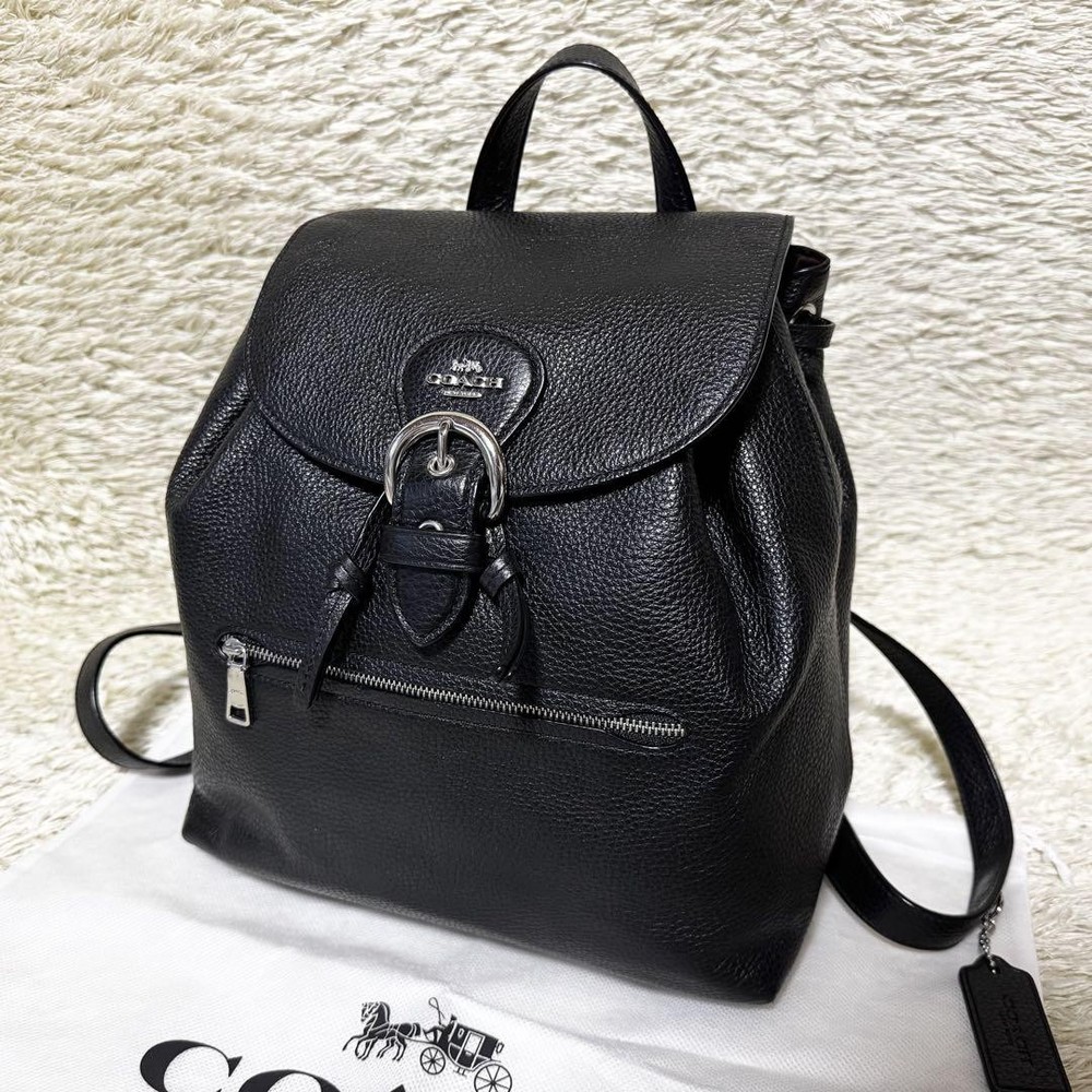 Coach Black Leather Authentic Backpack G07121759