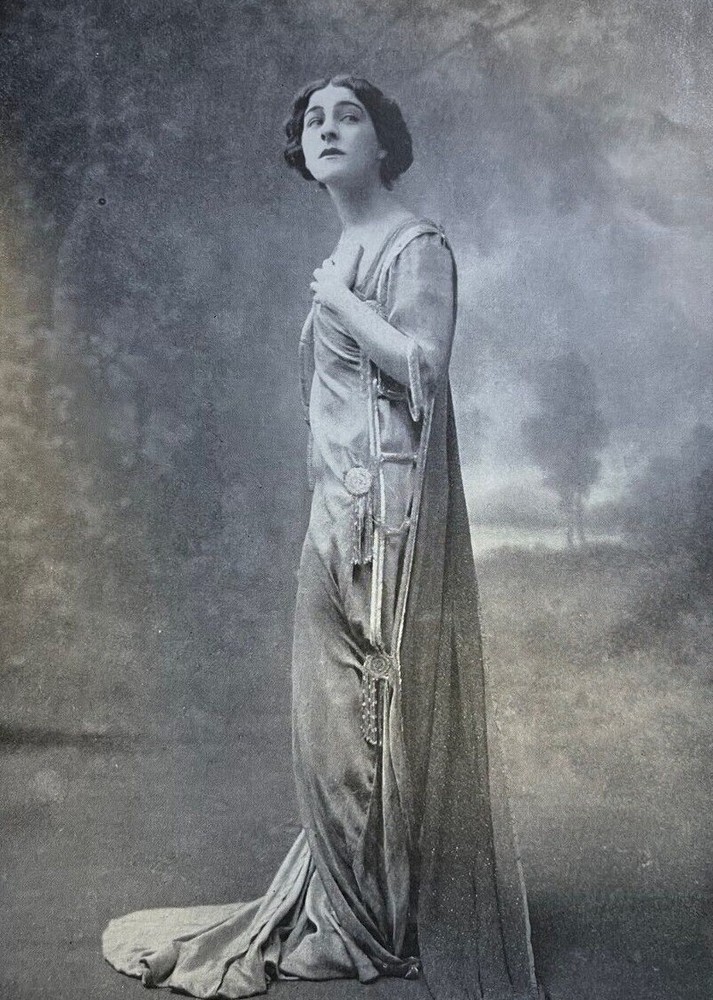 1910 Vintage Magazine Illustration Actress Alla Nazimova