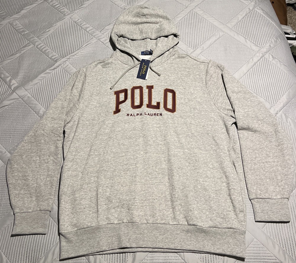Polo Ralph Lauren Men’s The RL Fleece Logo Hoodie Gray Size XXL NWT $168 Read