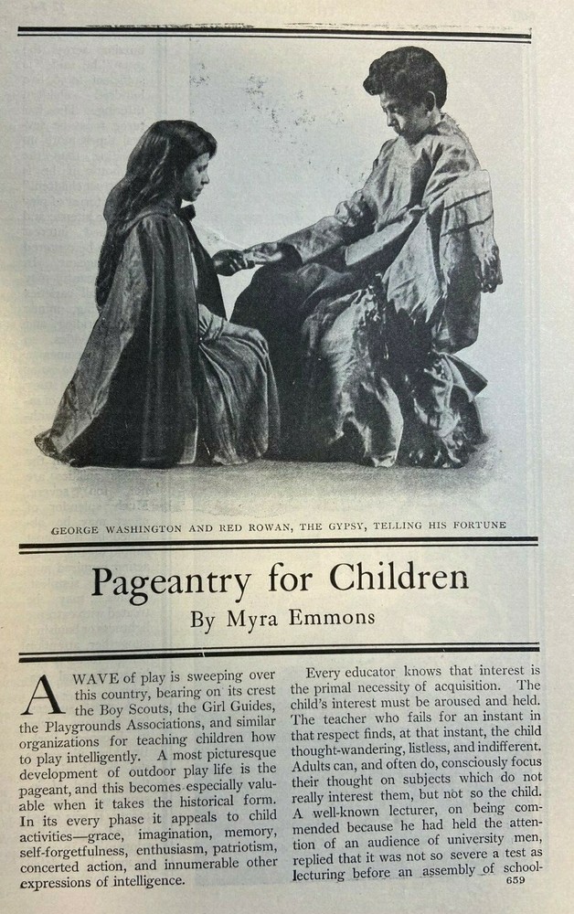 1911 Pageantry For Children Children's Plays illustrated