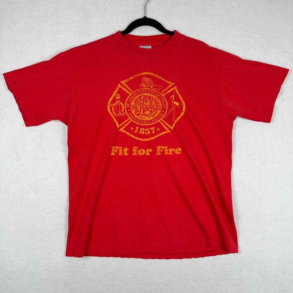 Vintage St. Louis Fire Dept. T Shirt Single Stitch Size XL Single Stitch
