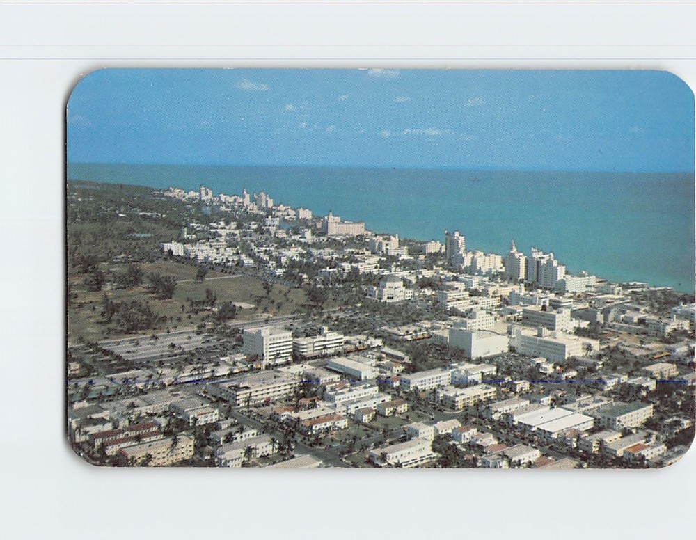 Postcard Skyline at Miami Beach Florida USA