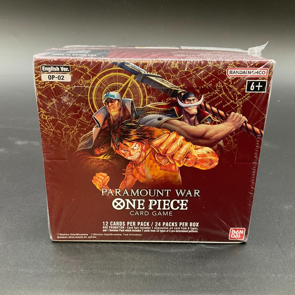 One Piece TCG OP-02 Paramount War Booster Box SEALED ENGLISHPROBSTEIN is actively accepting consignments !!