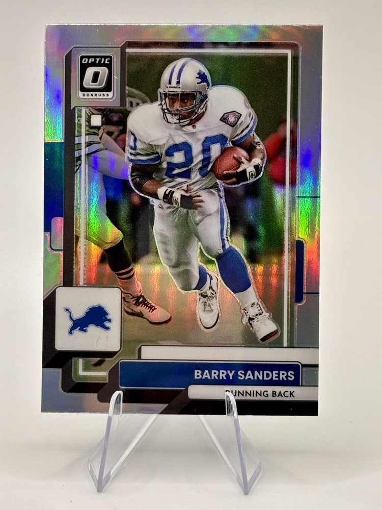 2022 Donruss Optic Football Barry Sanders Silver Prizm Lions #69