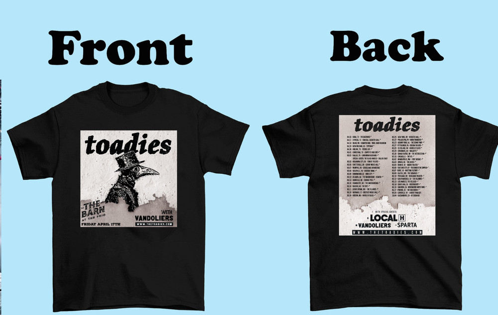 2 Sides Toadies Band - The Charmer Tour with 2026 US Shirt T564