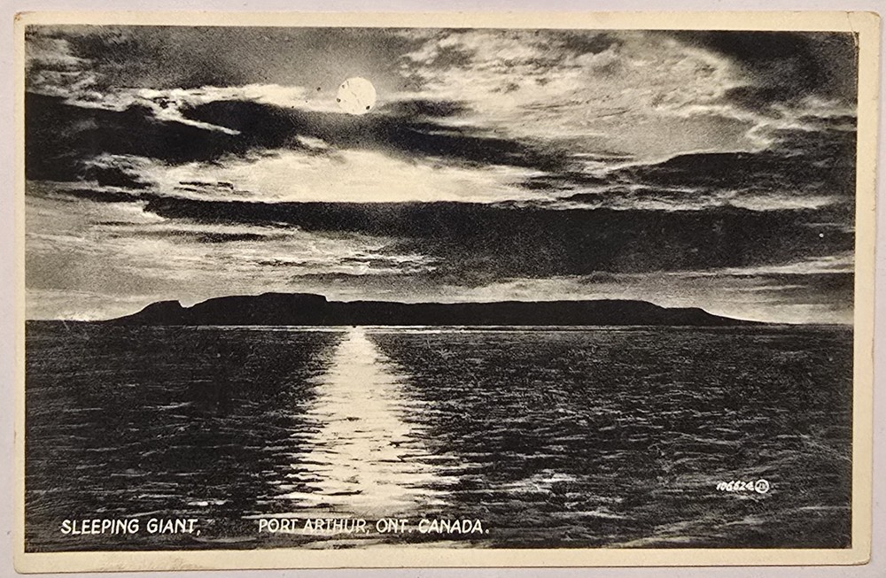 Sleeping Giant Port Arthur Ontario Canada 1940 Vintage Postcard