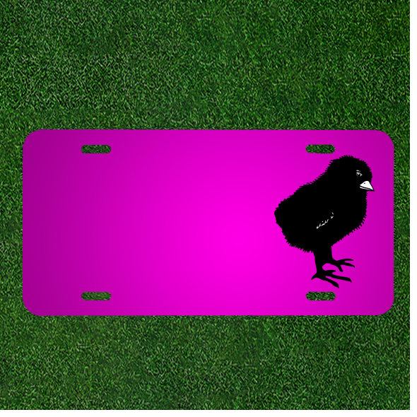Design Your Custom Black Chicks Bird Car License Plate With Added Names