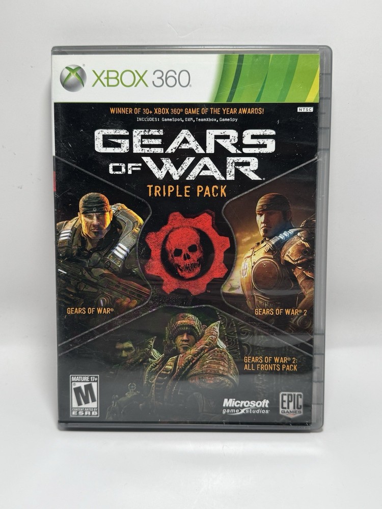 Gears of War Triple Pack (Microsoft Xbox 360, 2011) Complete With Manual CIB