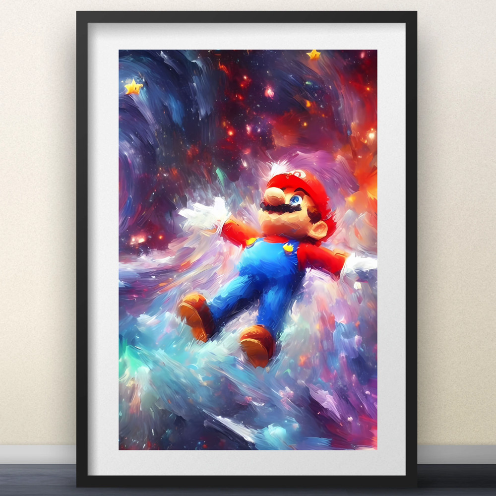 SUPER MARIO GALAXY Poster Nintendo Wall Art Print Decor Gaming Room Gift