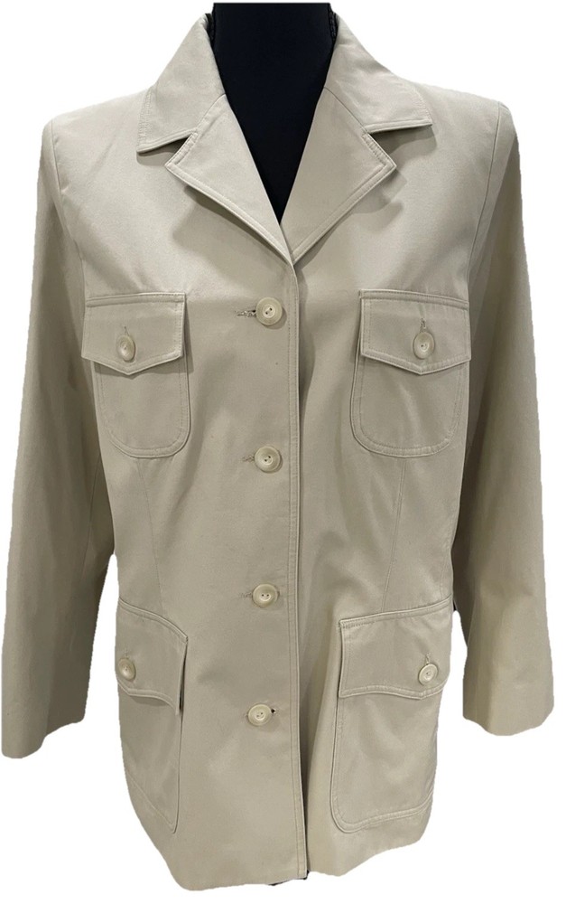 Gallant Safari Jacket Men M Beige Khaki USA Made 70s Vintage Field Coat