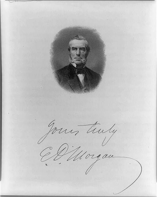 Photo:Edwin D Morgan Portrait Signed 1870s Hon. New York Politician