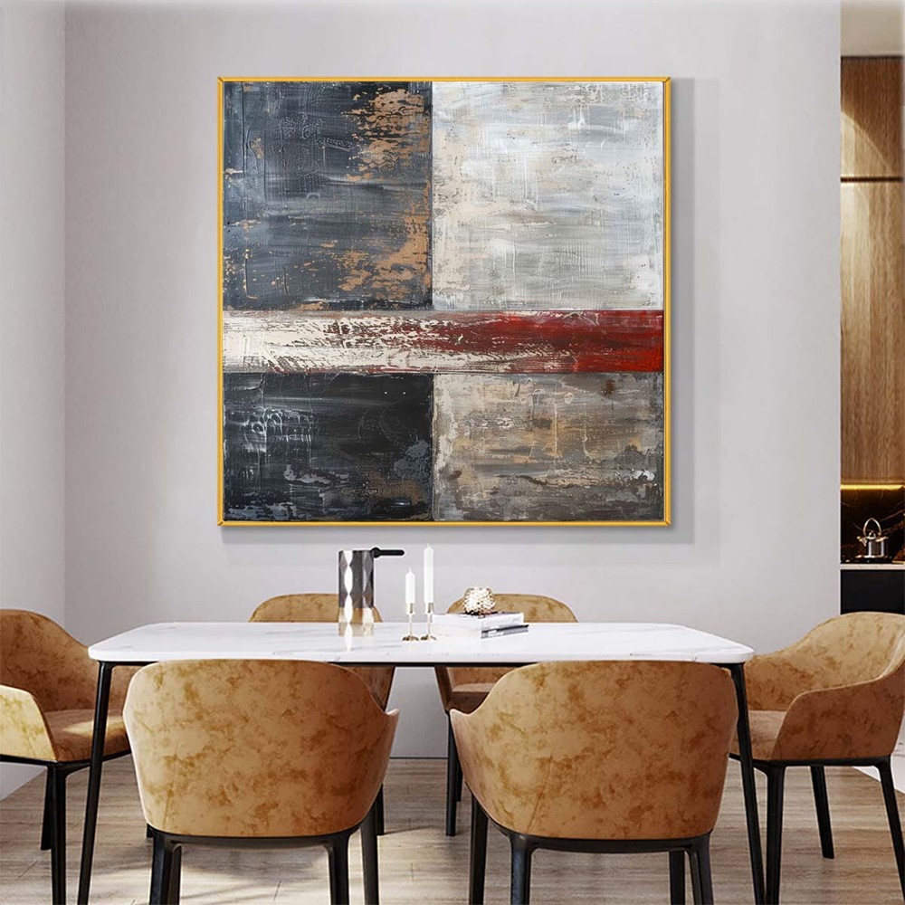 Hand Painted Oil Paintings Abstract On Canvas Wall Art Room Brown 31in